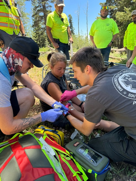 a Public Safety student doing field training.