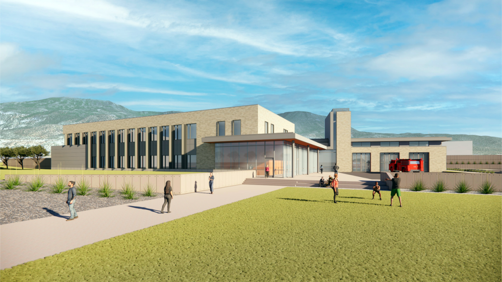 3D Rendering of the proposed Southwest Tech Public Safety Building.